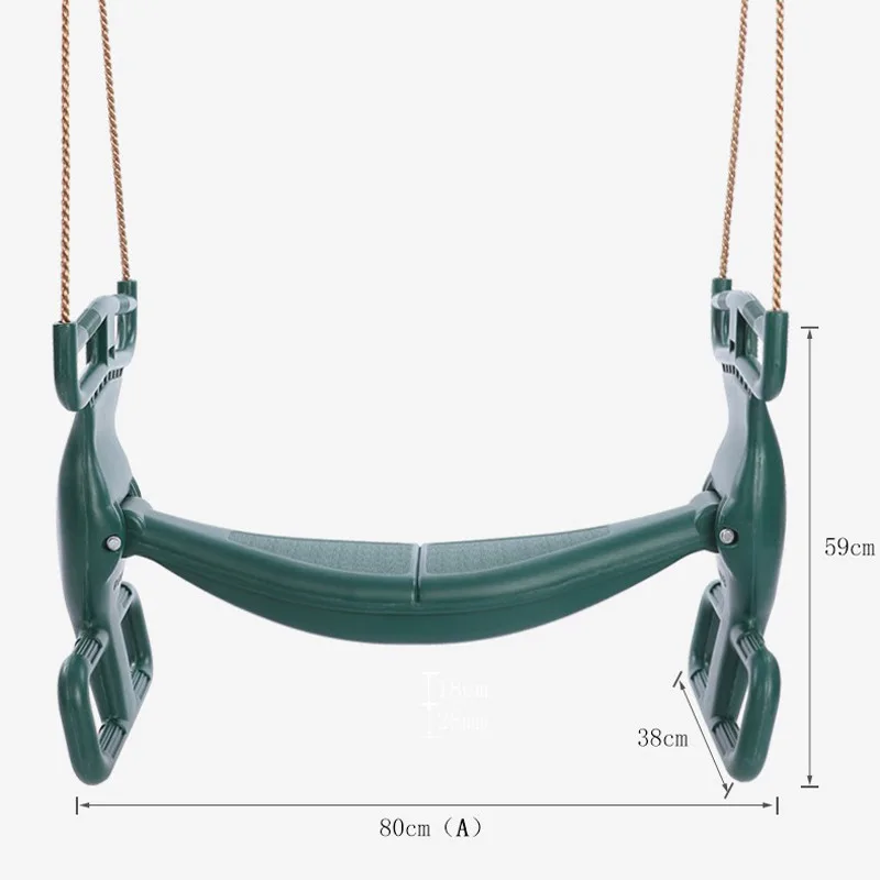 durable heavy duty outdoor children swing  Double seat Face To Face Swing Seat with PE Rope