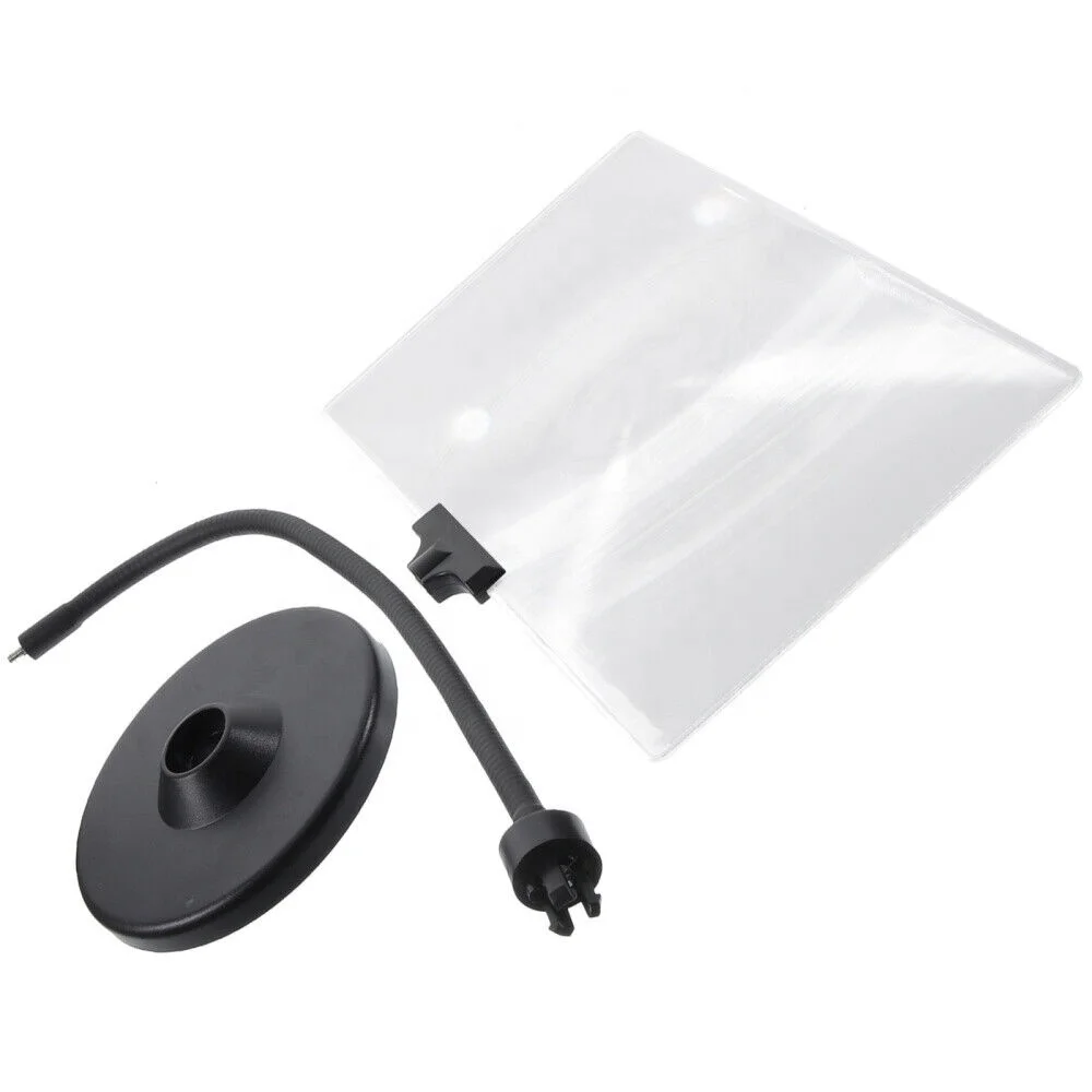 High Quality Hands Free 4X Magnifier Adjustable Flexible Magnifying Glass with Light and Stand for Reading