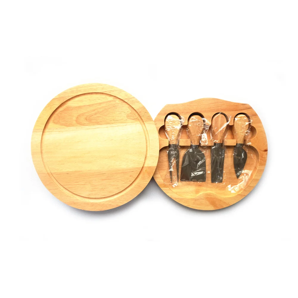 Wooden Kitchen Cheese and Knife Set Cutting Board Wholesale Extra Bamboo Cheese Tools Chesse Knife