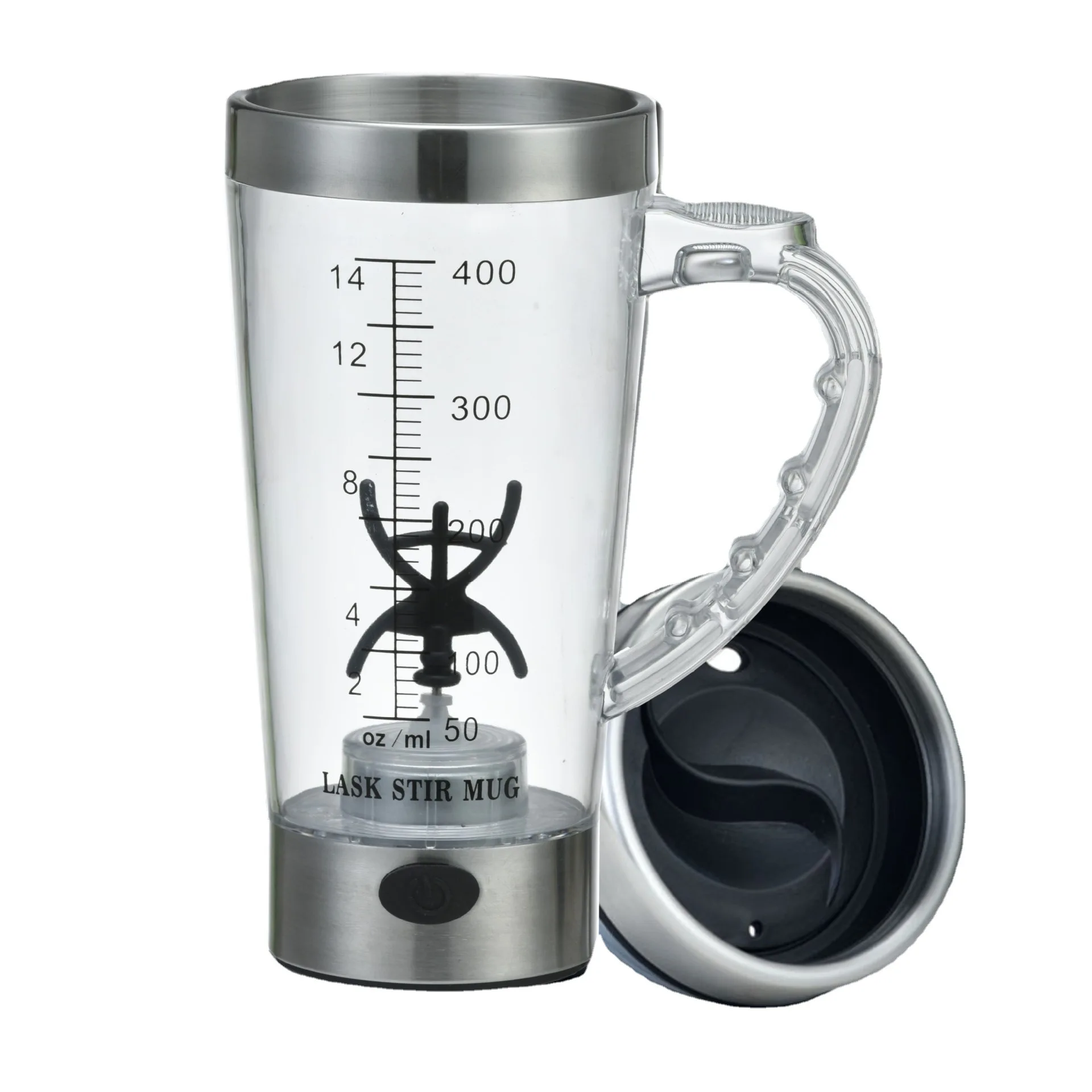 Self stirring mug stainless steel cups Portable blender Electric mixer Coffee Shaker Cup Automatic transparent Magnetic Mug