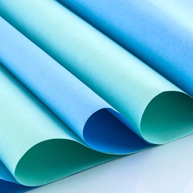 Medical disposable double sided autoclave sterilizer crepe paper wrapping paper roll