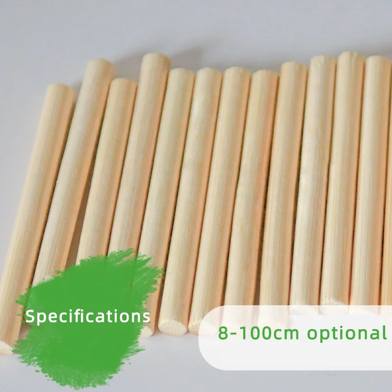 Purely Natural Round Bamboo Stick skewer for BBQ Handmade DIY Round Stick