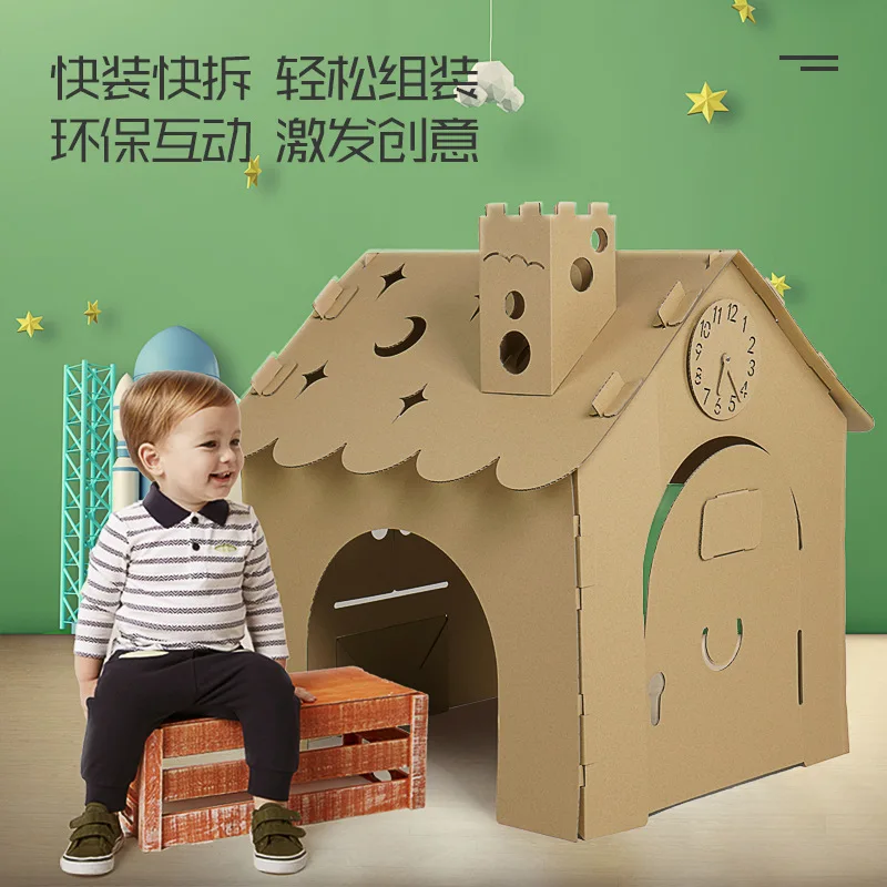 Высокое качество 3D бумажная модель игрушка картонная головоломка дом для детей ручной работы большая DIY Fortress Toy