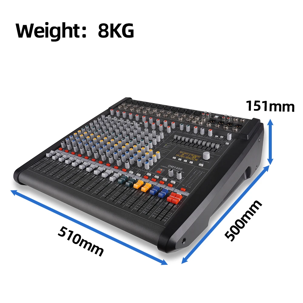 Biner DM1400 Professional 14 Channel Digital Audio Console USB Audio Mixer For Large-scale Concert Stage Wedding