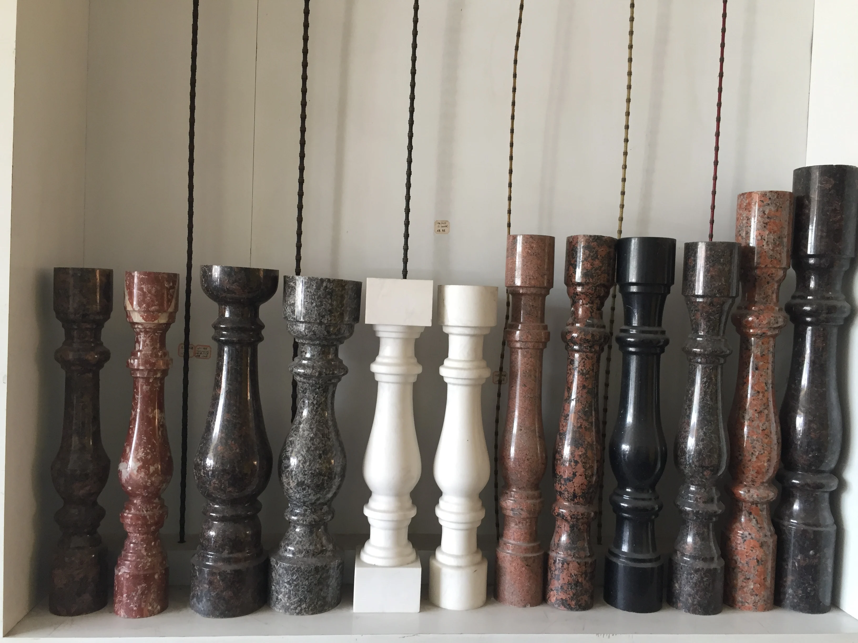 Granite stone railing post, stone baluster railing, granite baluster