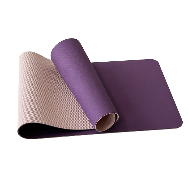 2023 TOP Ranking Custom Logo Sports non-slip Environmental protection 6mm thick double foldable TPE yoga mat