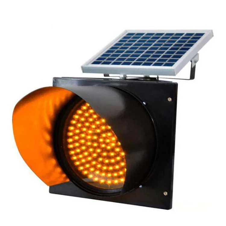 yellow flashing red slow light 300mm led solar traffic warning light