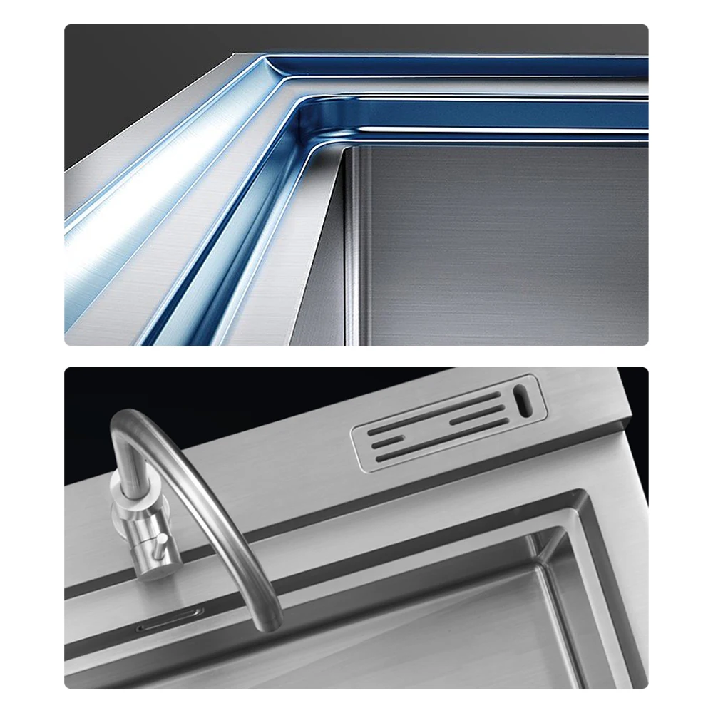 Gexiang Factory Custom High Quality Multifunctional Built-in Kitchen Integrated Sink Disinfection Cabinet