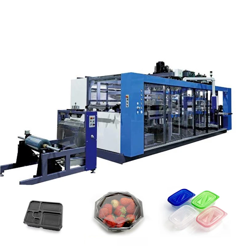 High Speed Automatic Thermoforming And Vacuum Packing Machine Food Container Machine Thermoform