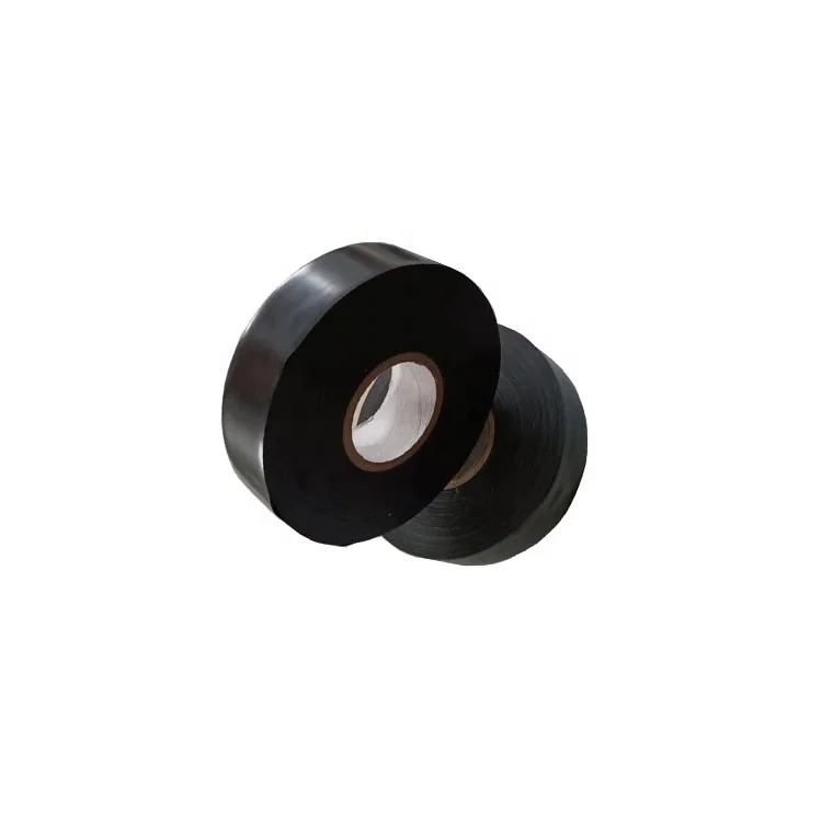MENGSHAN980-25 black color size 25mils x6'x100ft adhesive rubber tape for gas pipeline
