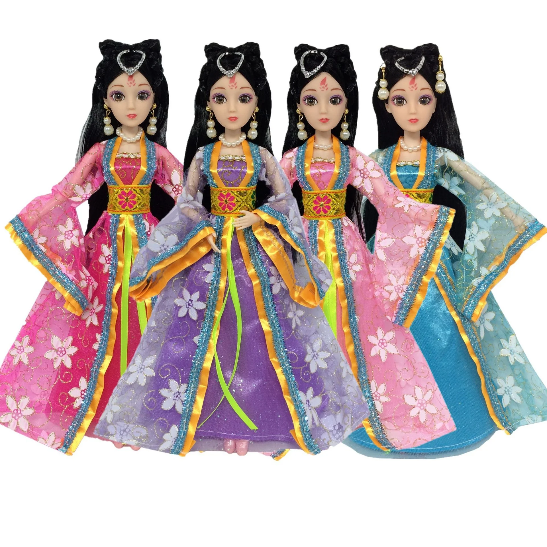 Hot selling Chinese ancient costume doll clothes decoration ancient fairy costume girls children dress up toys without dolls