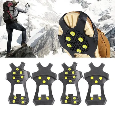 Factory Price Durable Winter Snow Ice Silicone Ice Grip Anti-Slip Shoe Spikes