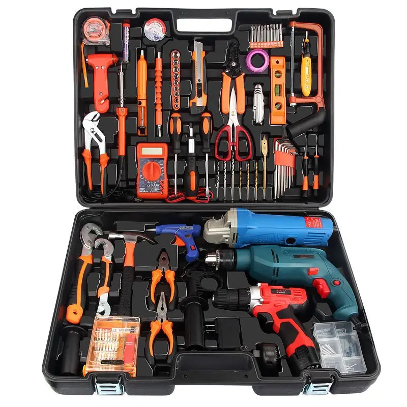 Multi-Functional Car Tools Set Home Repair Power Tool Kit Electric Hand Drill Set Hardware Repair for DIY Use