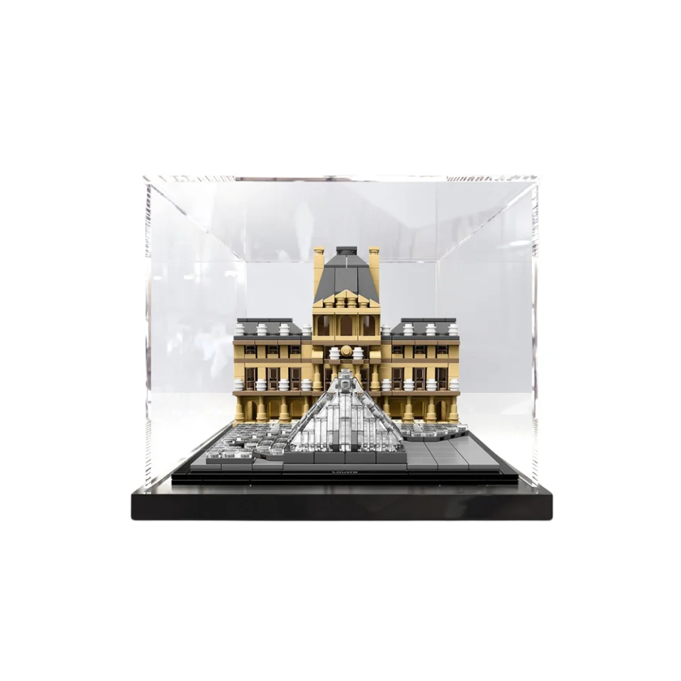 Transparent acrylic display box suitable for Lego model table top box cube storage box for action character collection toys