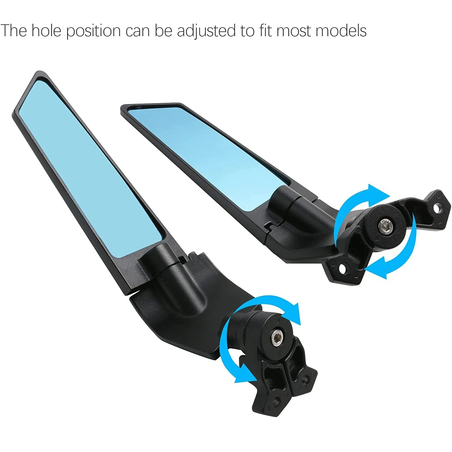 Motorcycle Accessories Universal Adjustable Rotating Wind Wing Rearview Mirror For Racing Motorcycle