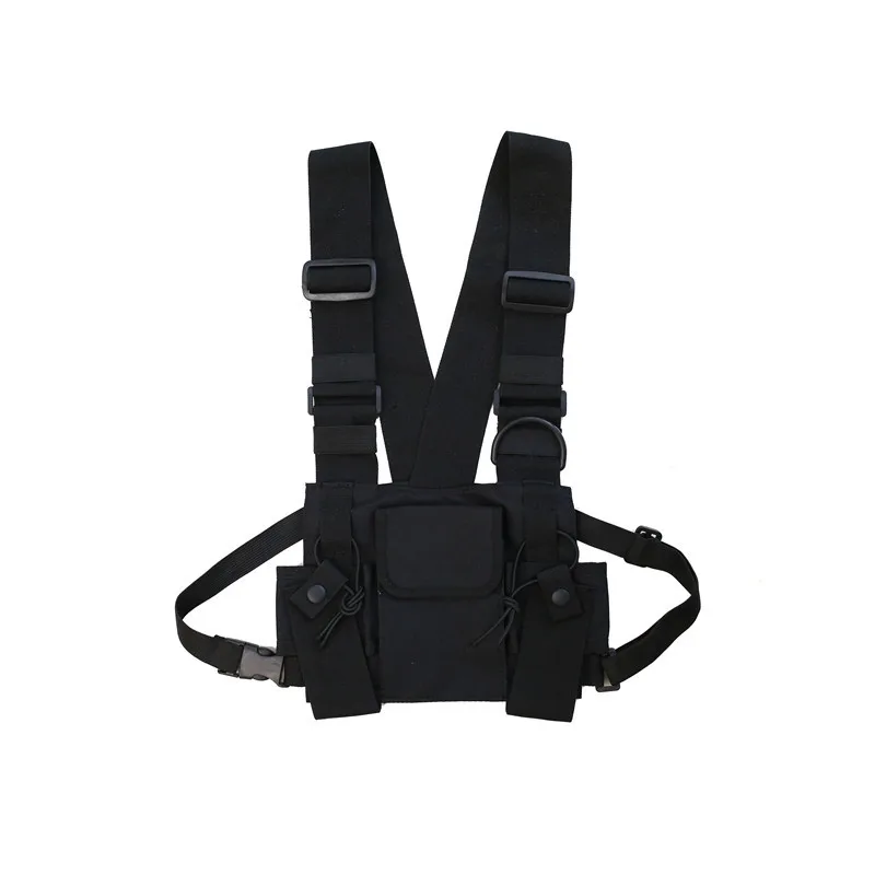 MOTE-AA95  Custom Logo Nylon Chest Bag Man Hip Hop Tactical Chest Bag for Radio Walkie Talkie Backpack Wholesale