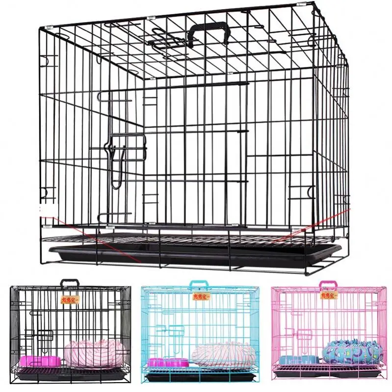 
Best quality pet large folding wire pet cages for large dog cat house metal dog crate 