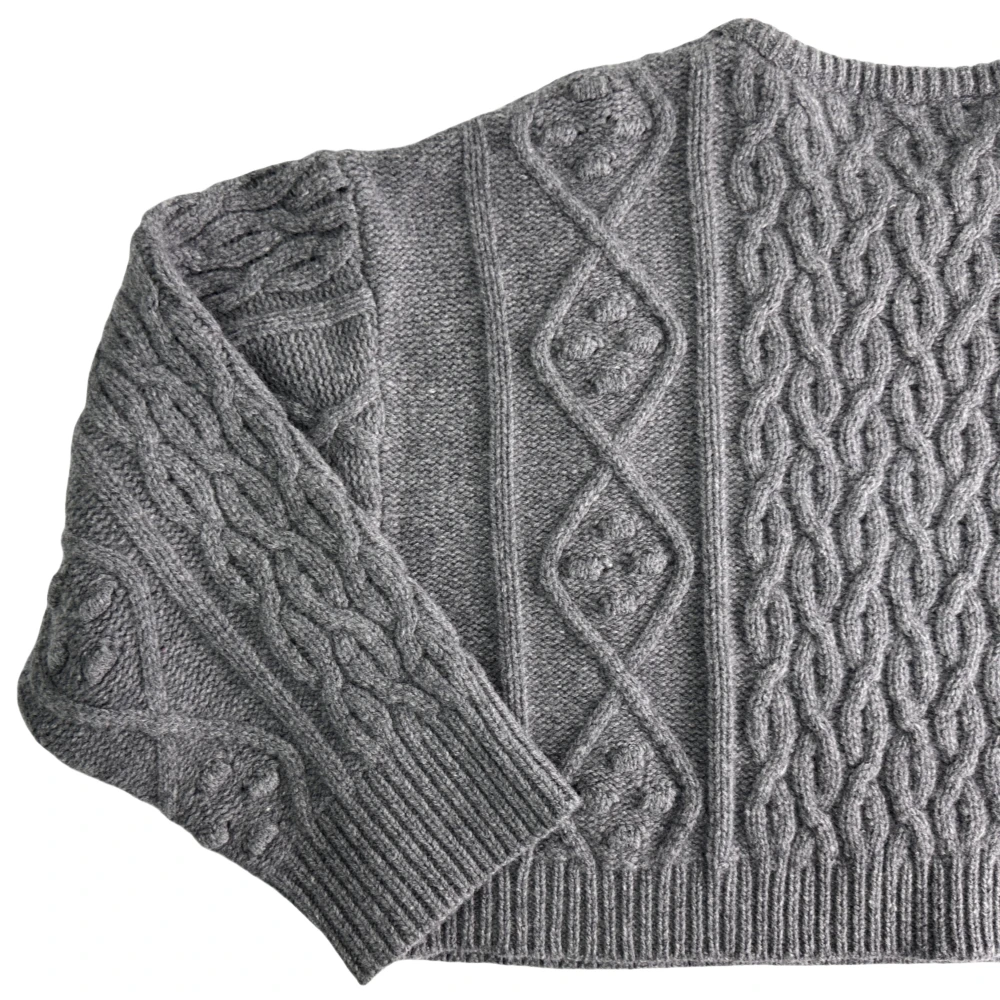 Custom Pattern Designer Oversized Sweater Women Casual Style Oversize Knitted Crew Neck Pullover Women Sweater