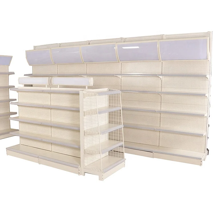 Customized Good Price Metal Shelf Supermarket Shelves Grocery Store Display Rack Supermarket Rack Pharmacy Shelf