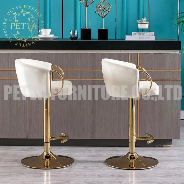 Luxury Simple Design Metal Legs High Density Sponge Cushion Bar Stools Cheap Price kitchen Bar Stools modern