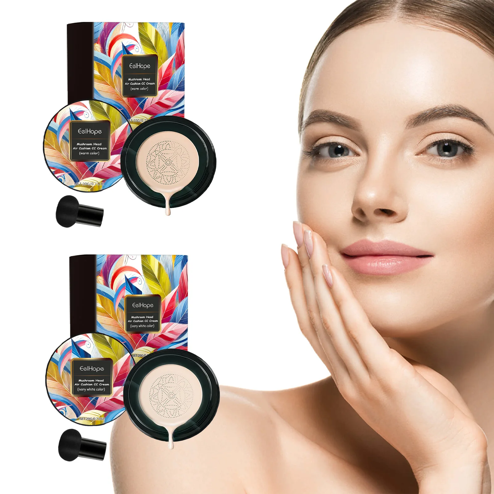 EELHOPE Air Cushion Cream Hydrating CC Cream Foundation Natural Air Cushion CC Cream