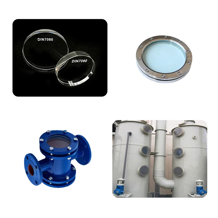 High Temperature Resistant Round Sight Glass Borosilicate Boiler Glass Plate