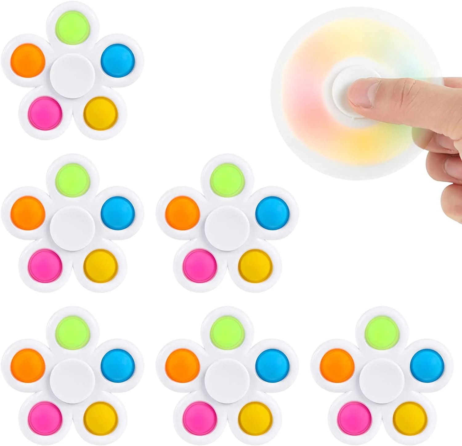 2024 Christmas Gift Fidget Popper Spinners Sensory Toy Bubble Fidget Finger Spinner Toy Push Pop Bubble Fidget Spinner