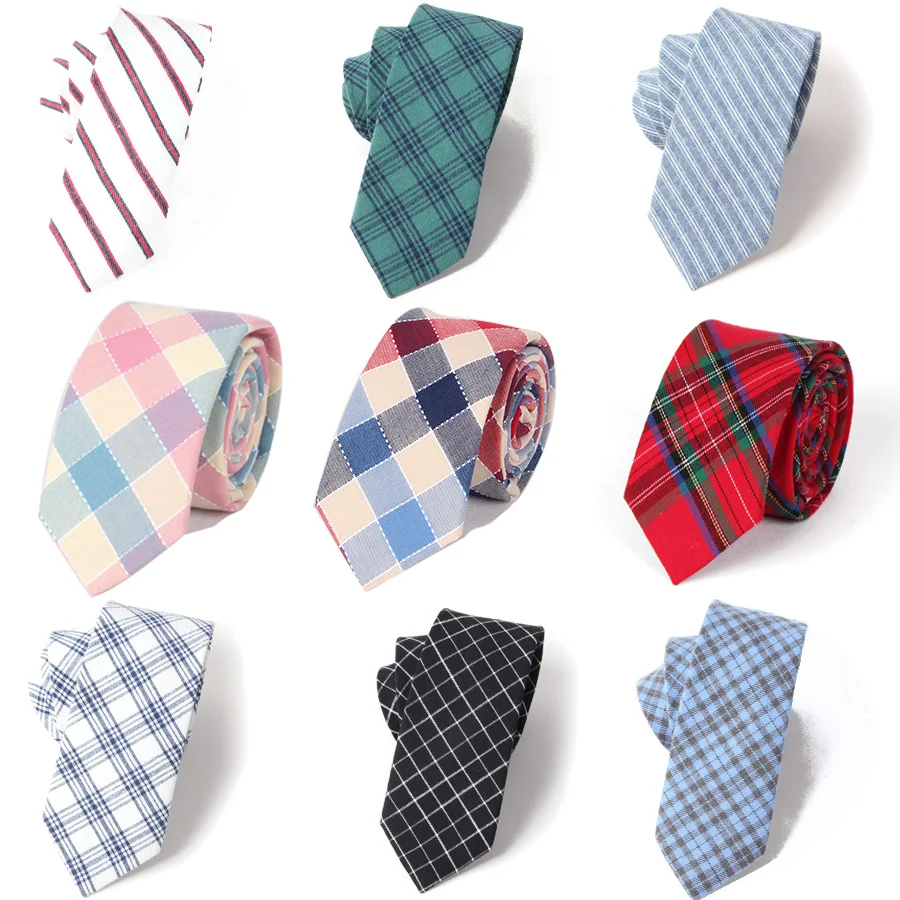 
 6,5 см хлопок, галстук-бабочка, клетчатый узор мужской галстук из ткани для свадебной вечеринки или Узкие галстуки в поперечную полоску цвет красного цвета: голубой, розовый, зеленый  