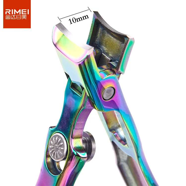 RIMEI Colorful Manicure Cutters Nail Clipper Set Household Stainless Steel Nail Clippers Set Pedicure Nail Scissors Tool