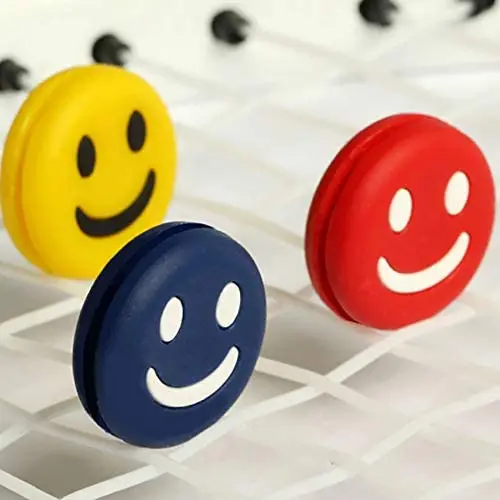 Hot Sale Funny Face Tennis Vibrator Dampers PVC Rubber Tennis Dampeners