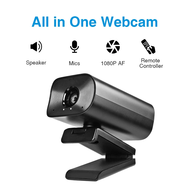 Anywii autofocus HD 1080p web camera with speaker and mic all in one conference webcam with remote control 4k usb camera