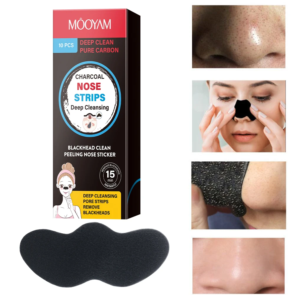 Private Label High Quality Nose Strips For Blackheads Removal Face Dot Spot Pore Purifying Charcoal Peel Off Nose Mask