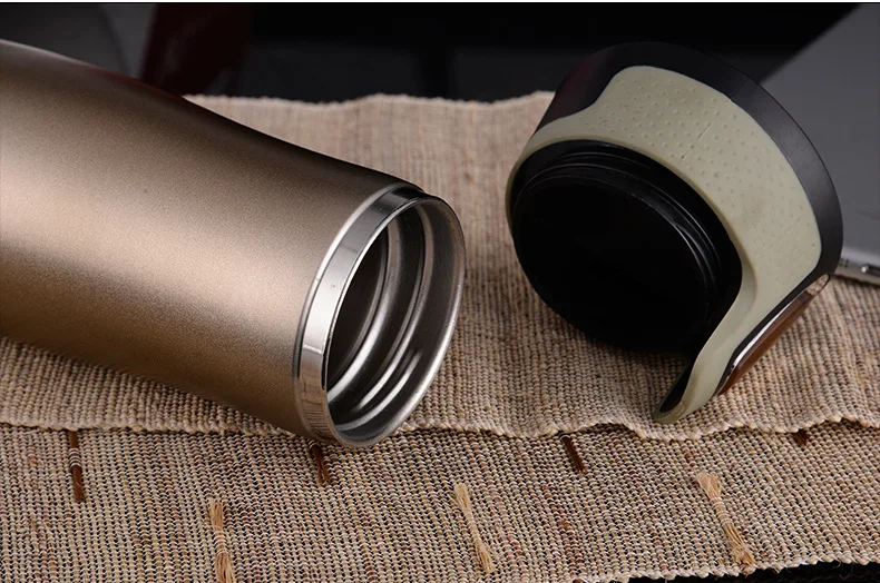 550ml One Button Switch Tumbler With Flip Top Lid Stainless Steel Vacuum Insulated Loop Travel Coffee Mugs
