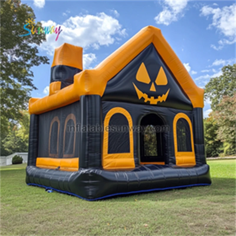 Party commercial bounce house water slide combo kids adult jumpers inflatable halloween bouncer bouncy pumpkin jumping castle