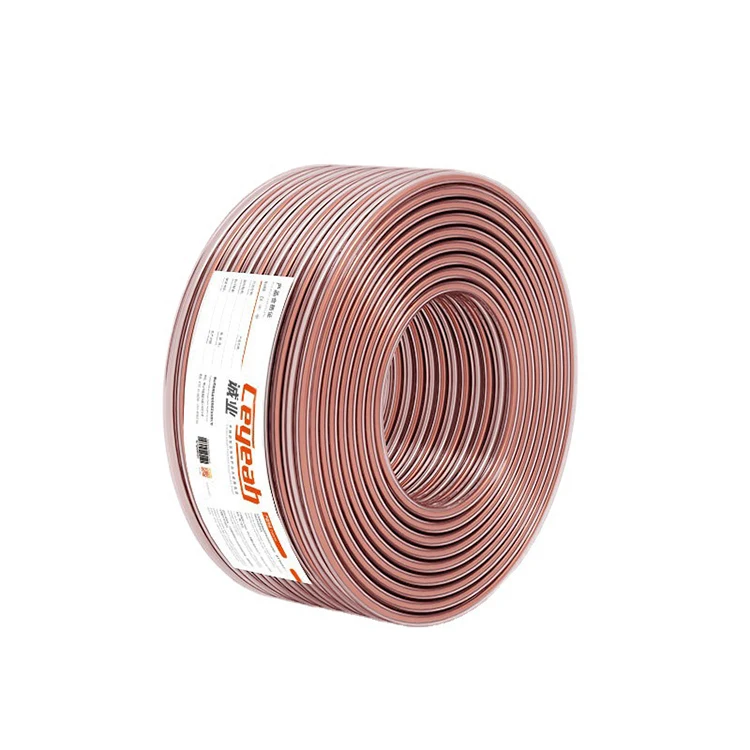 High Quality Transparent Aluminum Foil Shielded Low Noise Copper Chip 2x100 Shielded Speaker Cable 100M high flexibility