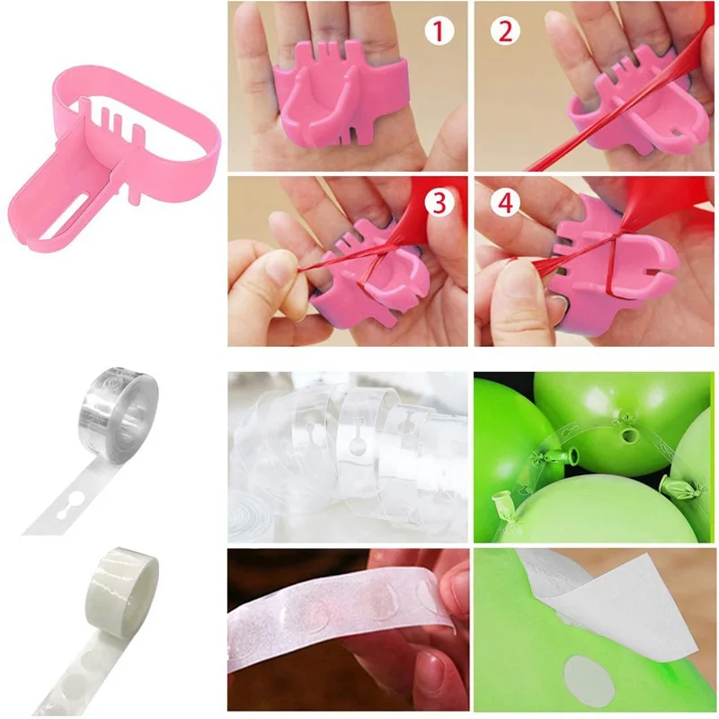 Hawaii Tropical Style Carnival Summer Holiday Palm Leaves Green Fuchsia Fruit Pitaya Color Latex Balloon Garland Arch Set