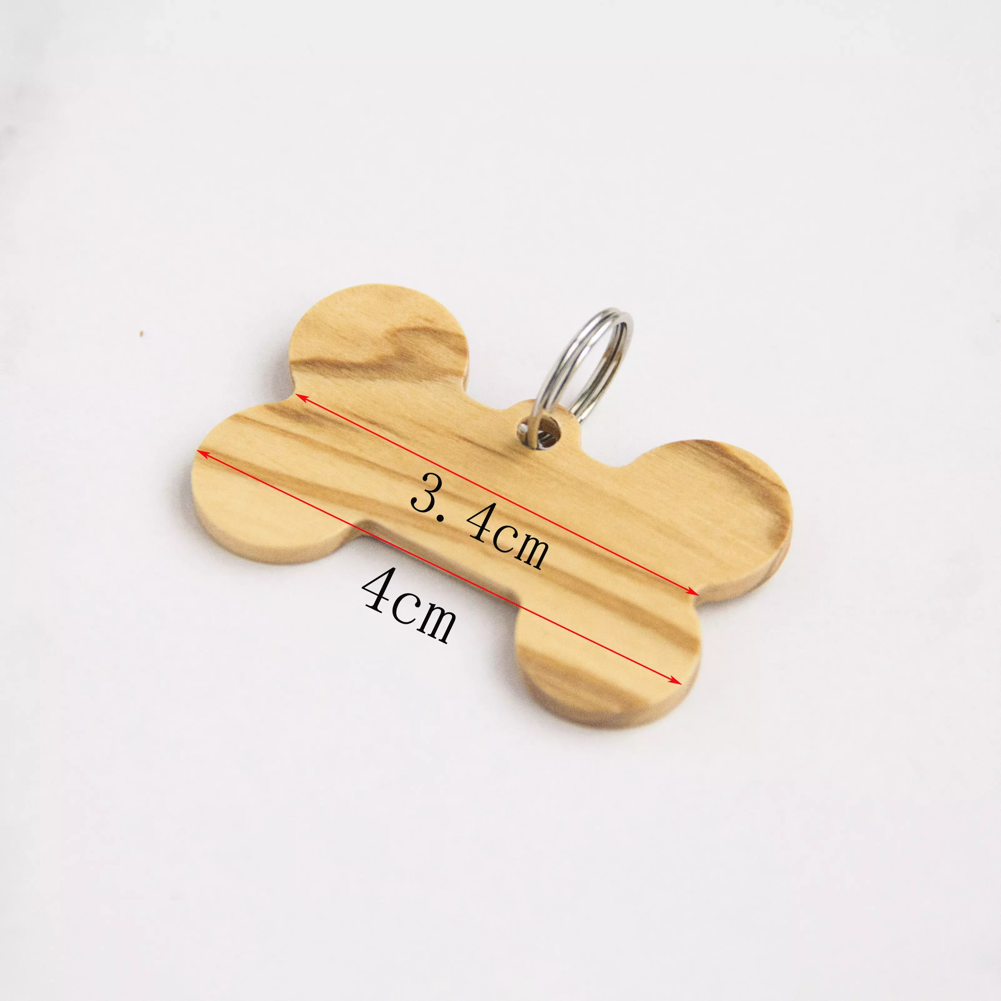 Small custom size color round wood tag wood printed tags pet collar wooden name tags