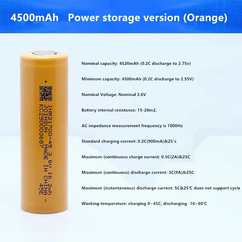 lithium ion Energy Battery Use Power Storage Type 21700 3.7V 40E 45E Lithium Battery