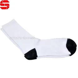 Wholesale Cheap Bulk White Blank Sublimation Printing Socks For Promotion