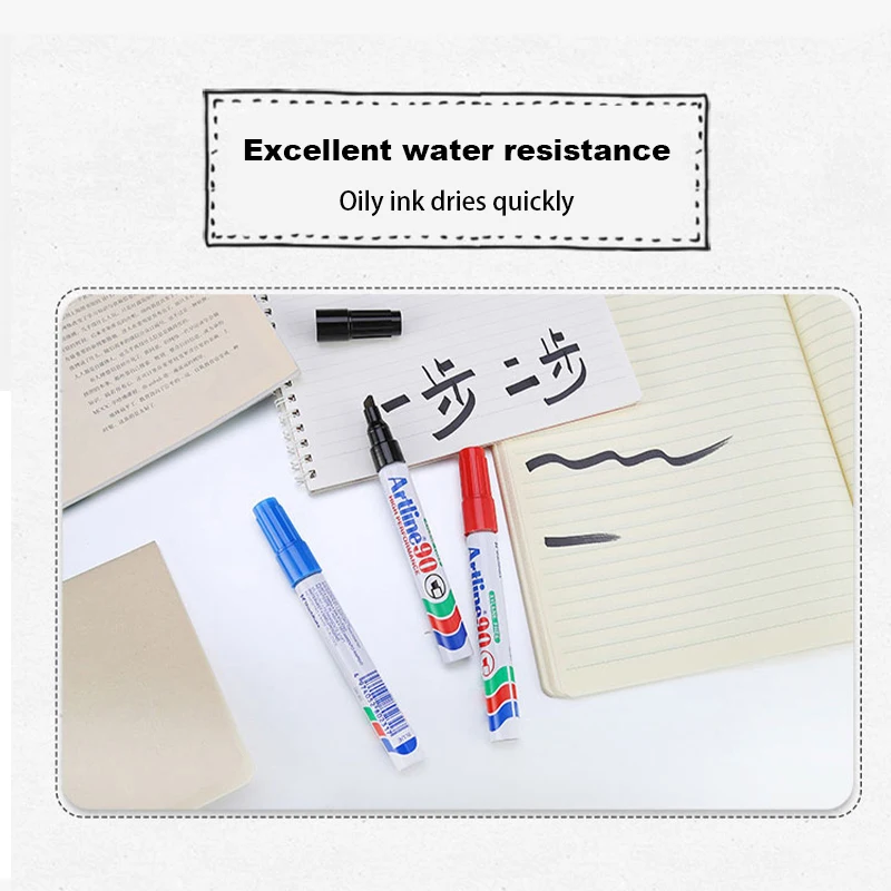 Artline Flat-Tip Oil Based Large Capacity Waterproof Quick-rying non-fading permanent marker
