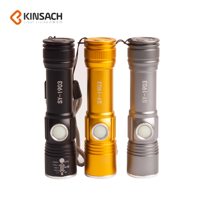 2024 Factory Sells High Power Usb Charging Retractable Head Rechargeable Led Led Tactical Torch Led Flashlight
