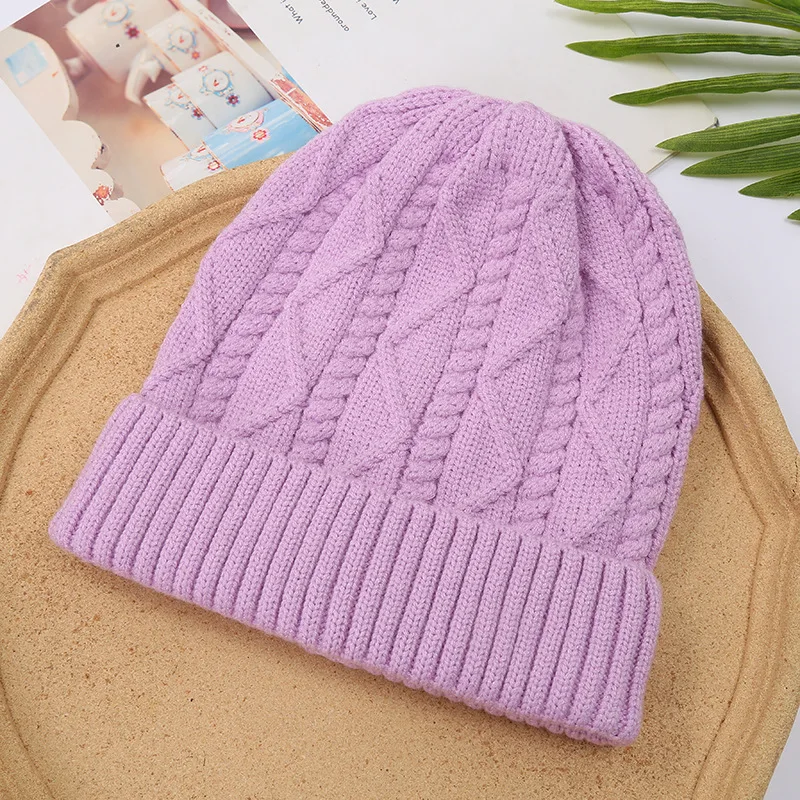 Quality Choice Unisex Winter Warm Hat Outdoor Knit Chunky Beanie with Soft Feature Patterned Beanie Machine Knitting