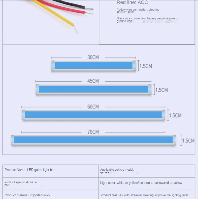 2pcs Car LED DRL Lamp Strip Car Daytime Running Light 12V Turn Signal Light Flexible Waterproof Soft Tube Guide Light Strip