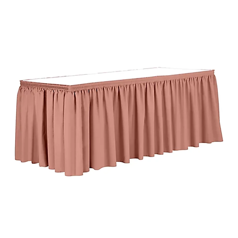 Tablecloth Pleated Table Skirt Bridal Table Skirting Plain Wholesale Foldable Table Skirt For Party