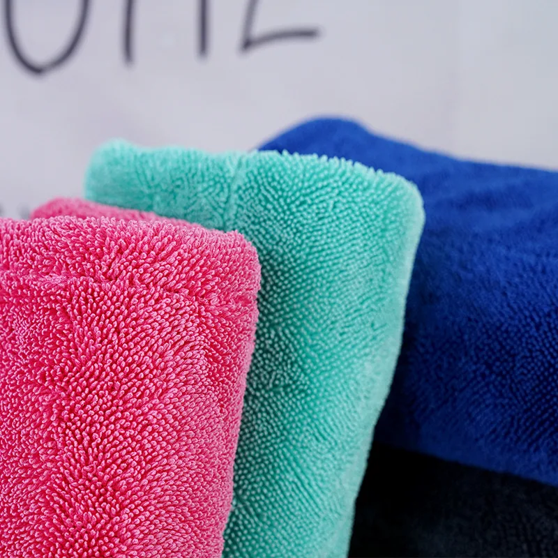 Car towel 1200gsm car drying towel gray wholesale drying microfiber towels car detailing Double Twisted Detailing Clean Wash