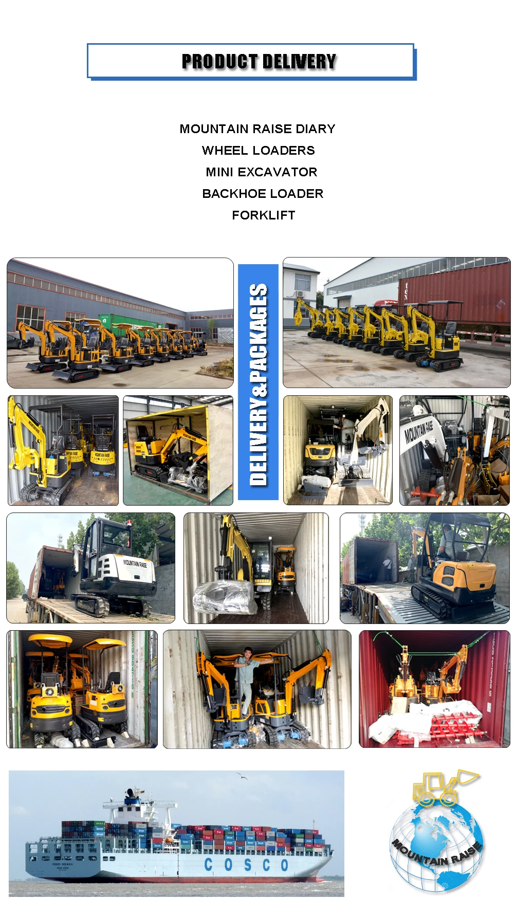 Shandong 1ton mini backhoe loader small tractor loader for sale