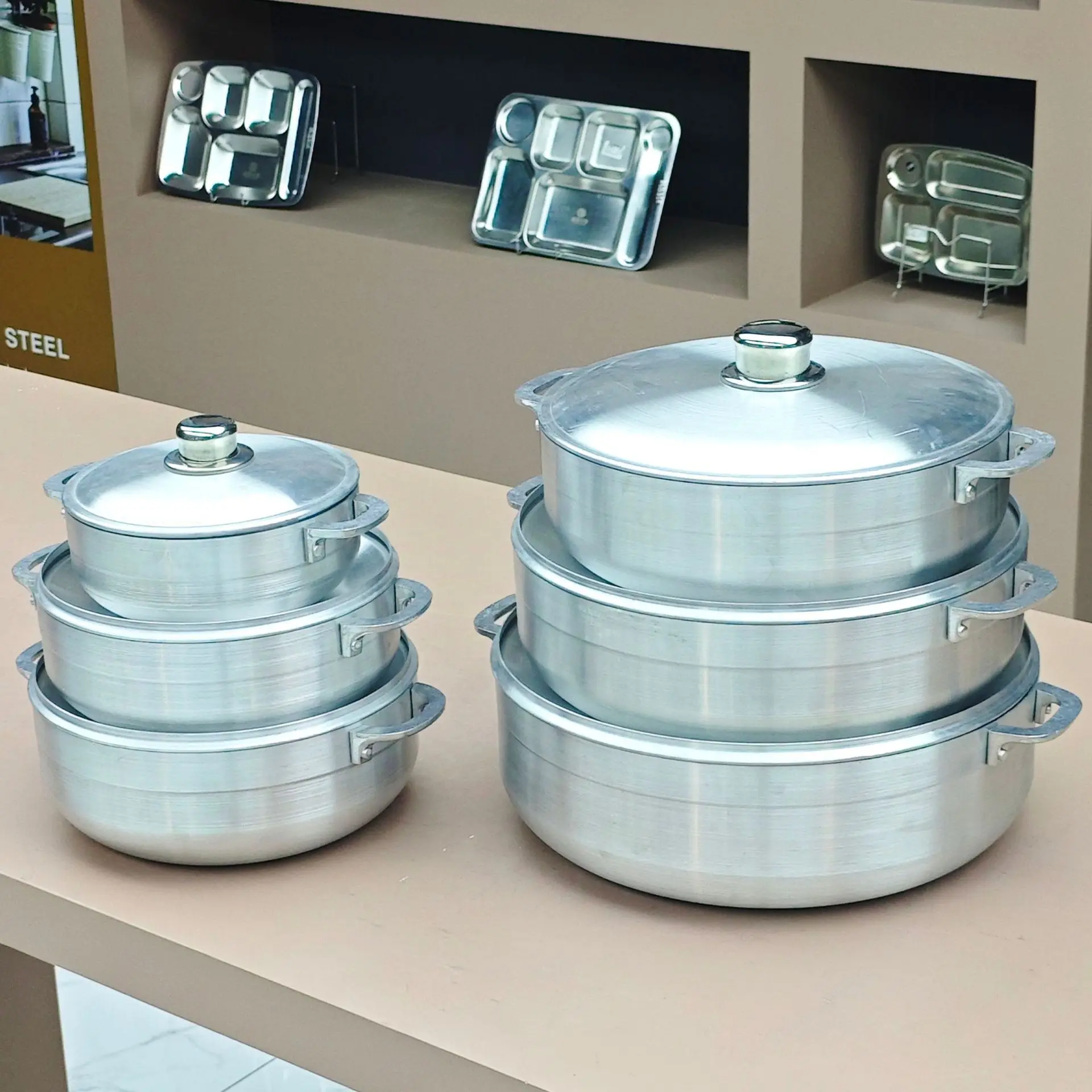 Gourmet Aluminum Stock Pot Cooking Performance for Even Heat Distribution Perfect for Serving Riveted Handles Cookware Sets