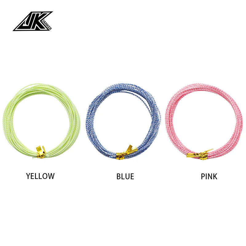 JK 90/120/150LB Luminous PE Assist Line 7*7 Stainless Steel Wire Core Rebar High Stronger 8 Strands Braided Fishing Line Green