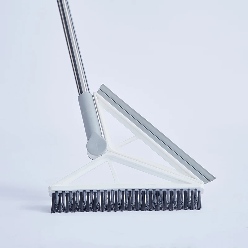 New Trend 2-in-1 Easily Use Detachable Stainless Steel Handle Magic Plastic Broom with Large Squeezing Scraper