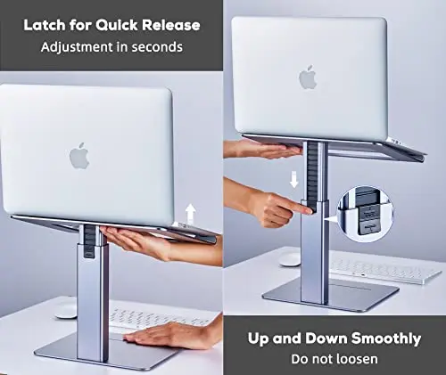 Ergonomic Standing Laptop Stand Adjustable Height Desk Laptop Holder Stand For All MacBook and Tablet PC